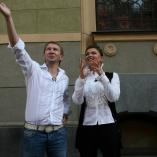 Алина Кабаева берет интервью у Евгения Миронова